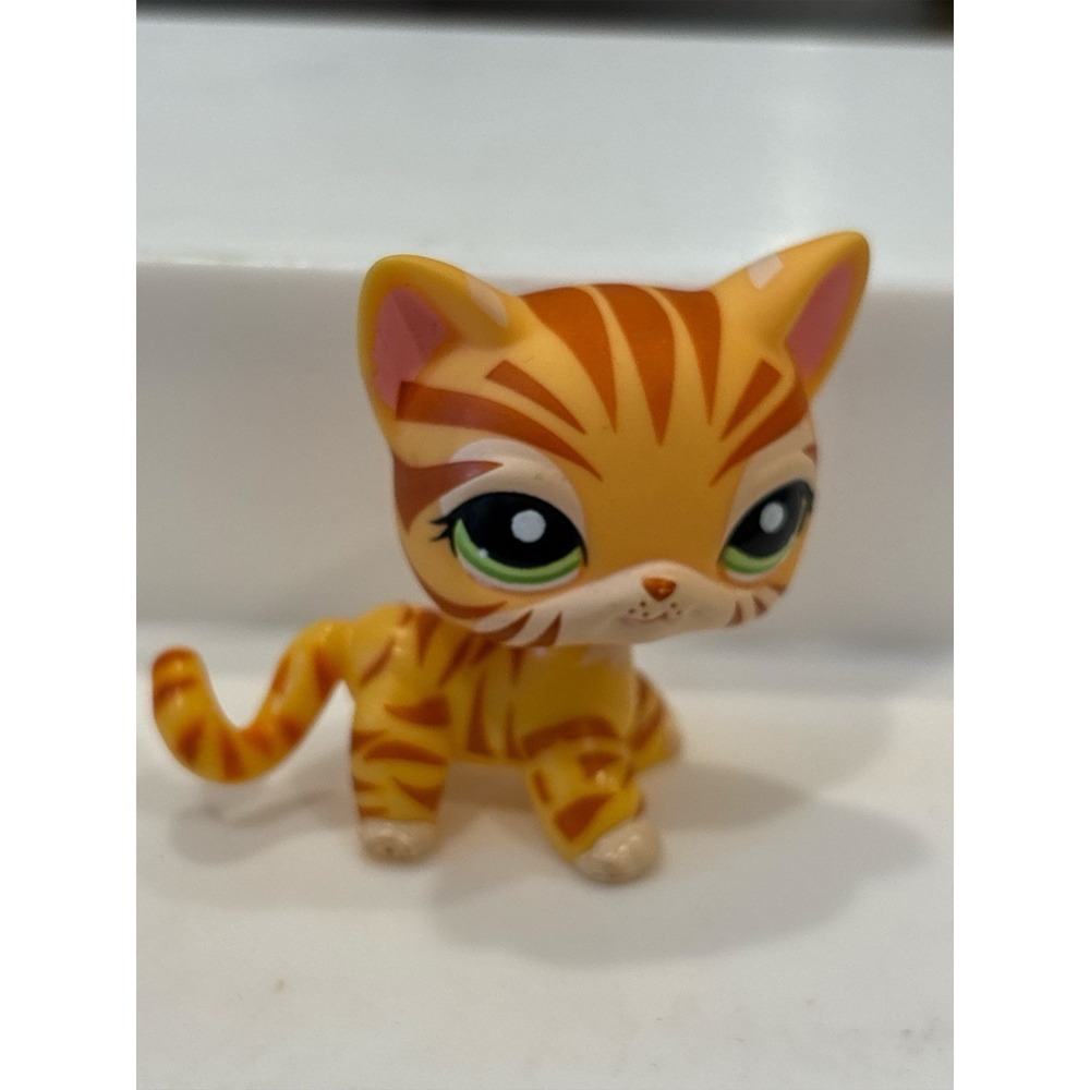 Littlest Pet Shop LPS Shorthair Cat Tiger #1451 Rare Authentic Hasbro
